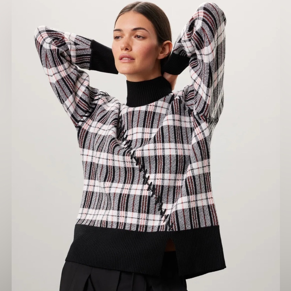 New never worn 3.1 Phillip Lim Wool Plaid Oversized Sweater